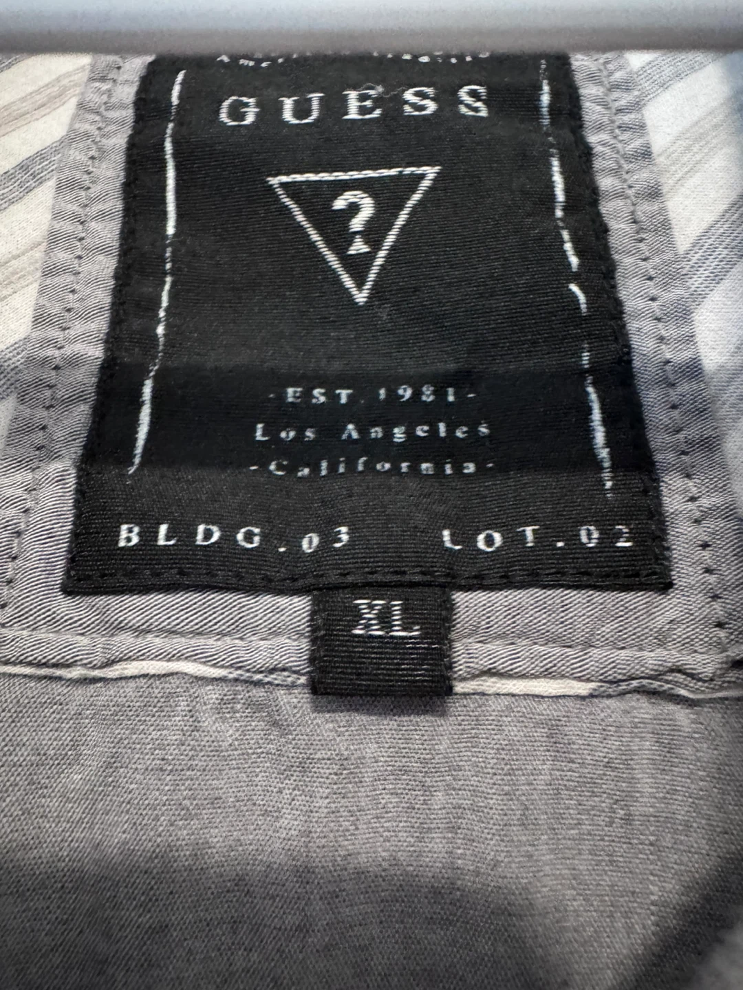 Guess Grey Short Sleeve Button-Up Shirt XL - photo 2
