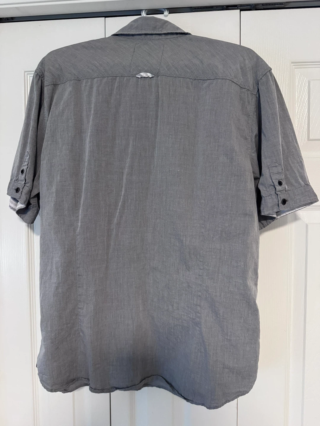 Guess Grey Short Sleeve Button-Up Shirt XL - photo 3