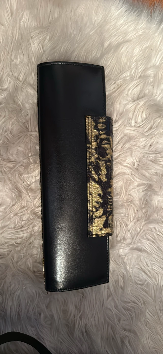 Gold and black animal print clutch - photo 3