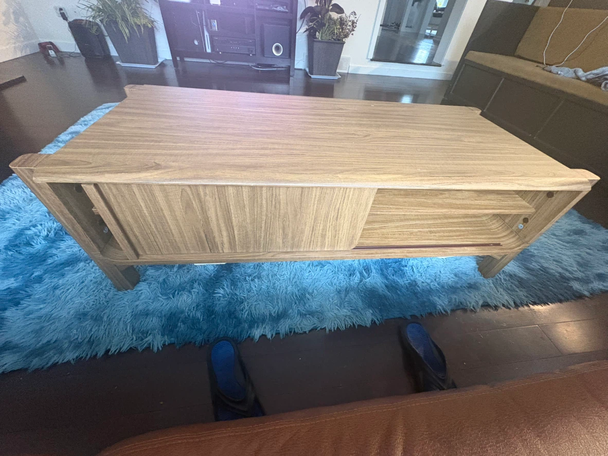 Modern rectangular coffee table, laminated hardboard finish. - photo 2