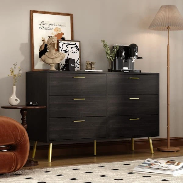 Brown Dresser Chest of Drawers Accent Storage Cabinet