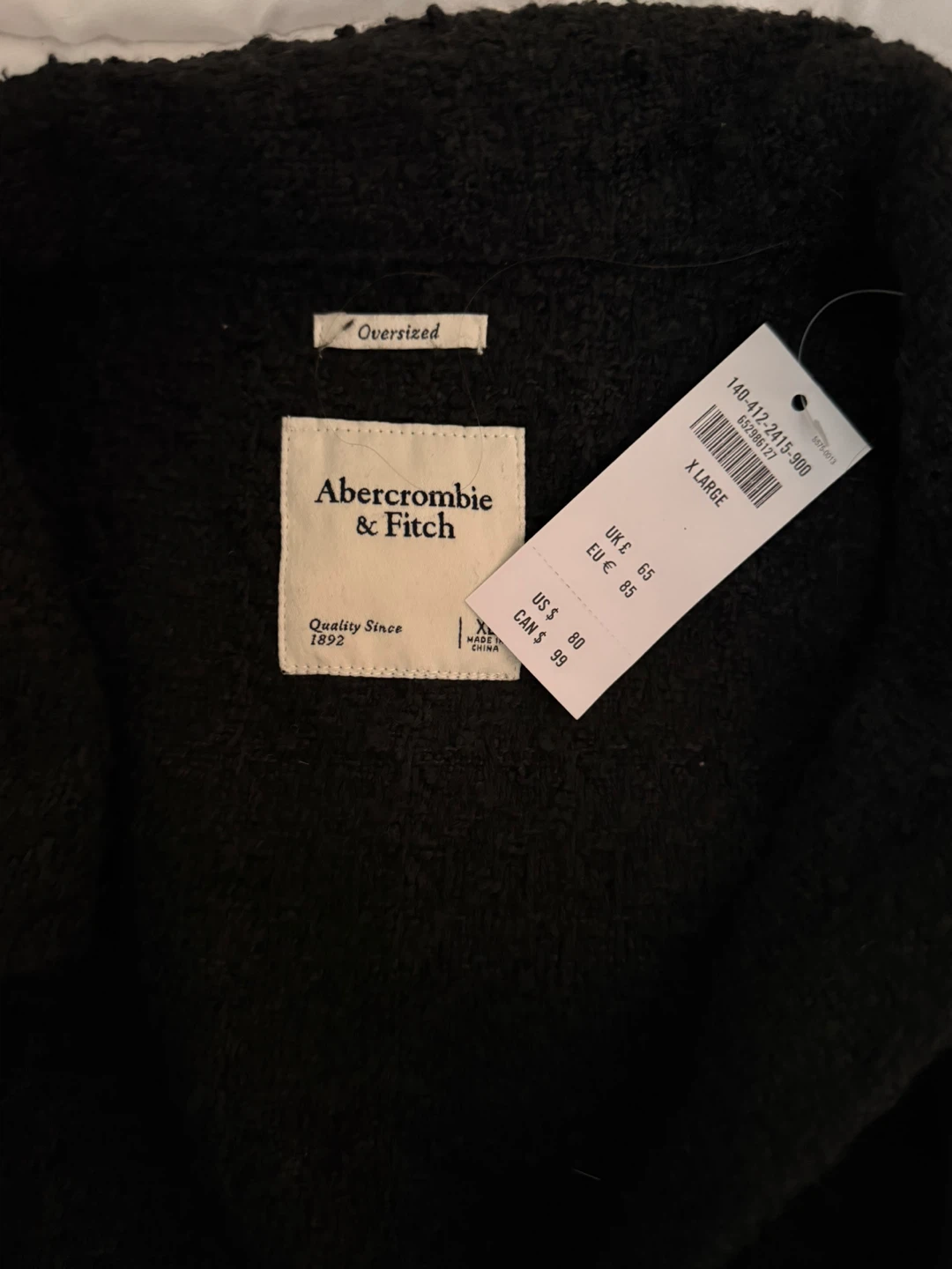Abercrombie & Fitch Oversized lightweight women’s coat- Black