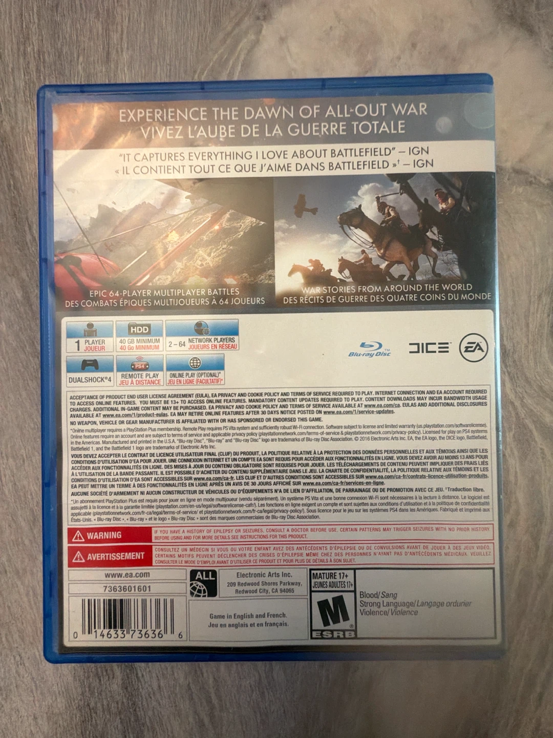 Battlefield 1 for PS4 - photo 2