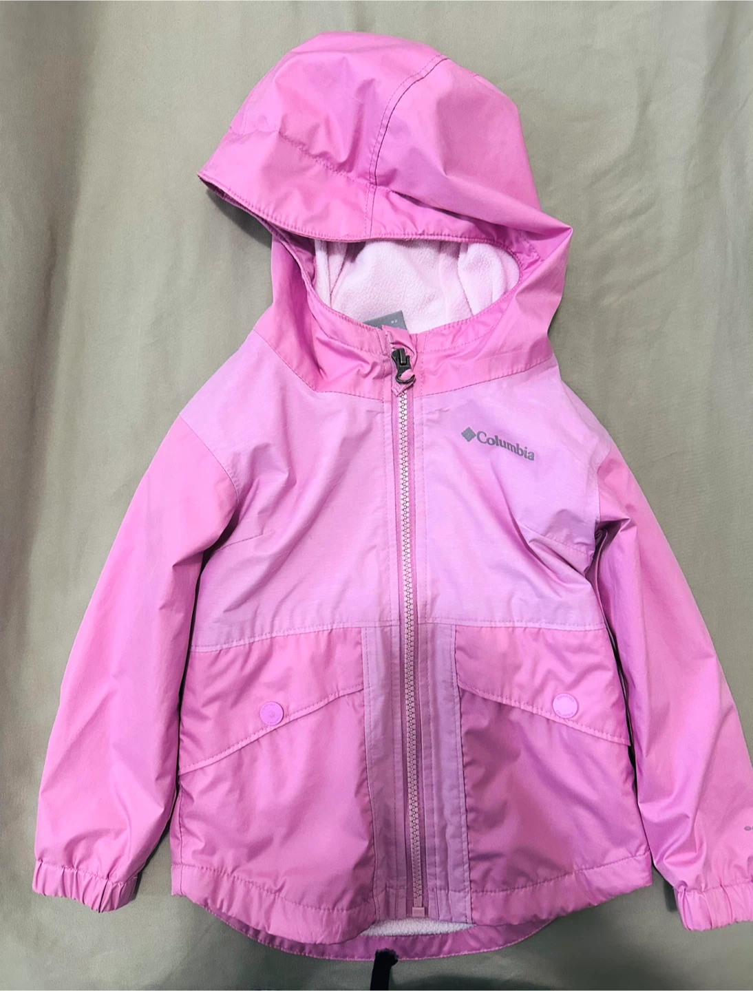 Columbia Toddler Pink Rain Jacket (sherpa -lined) - photo 2