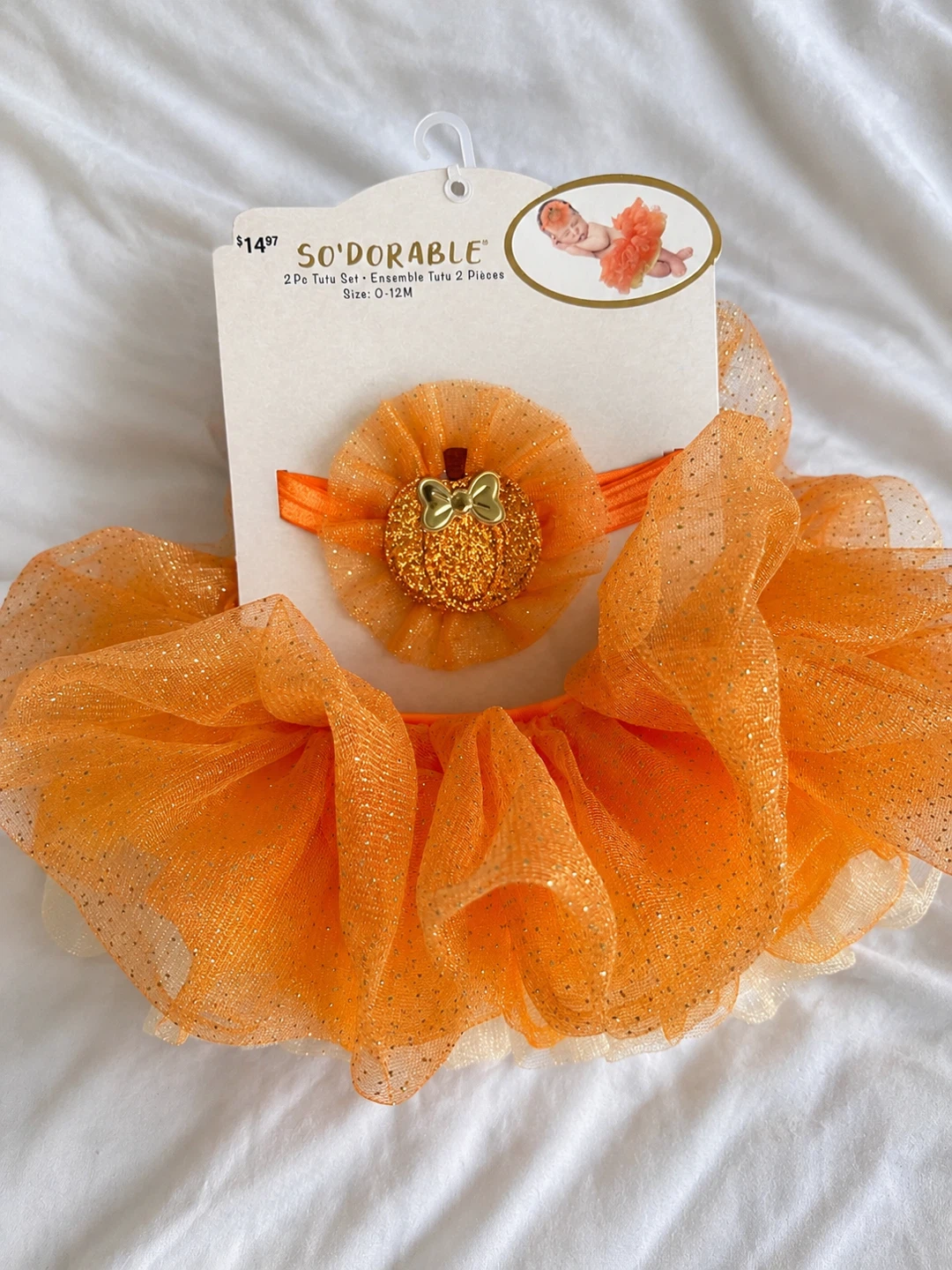 So'Dorable 2Pc Pumpkin Tutu Set Halloween Costume