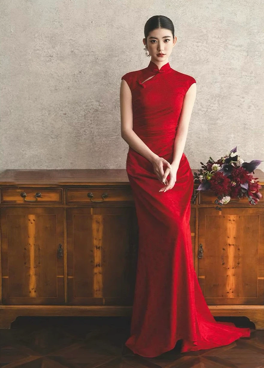 Red Cheongsam Qipao Dress - photo 2