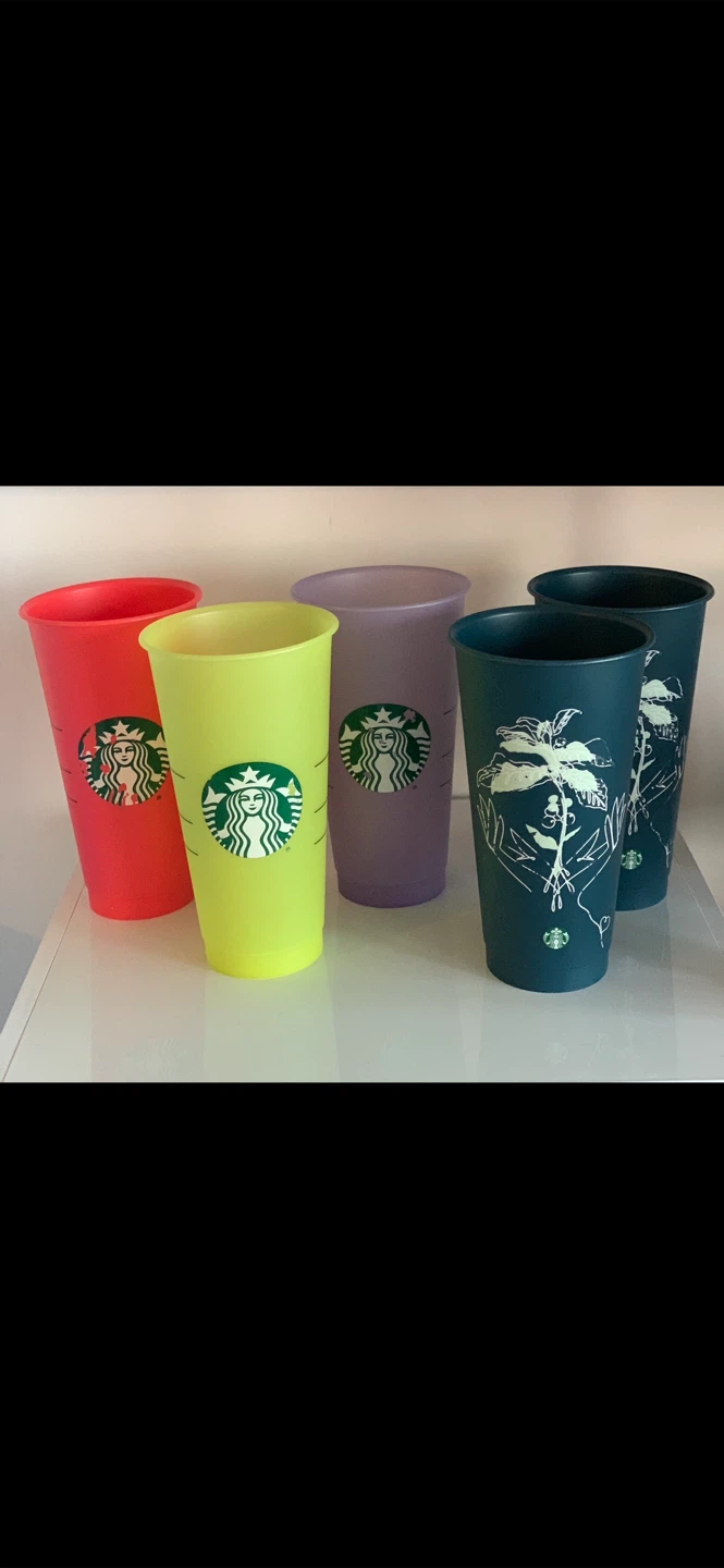 Set of 5 Starbucks Cold Cups