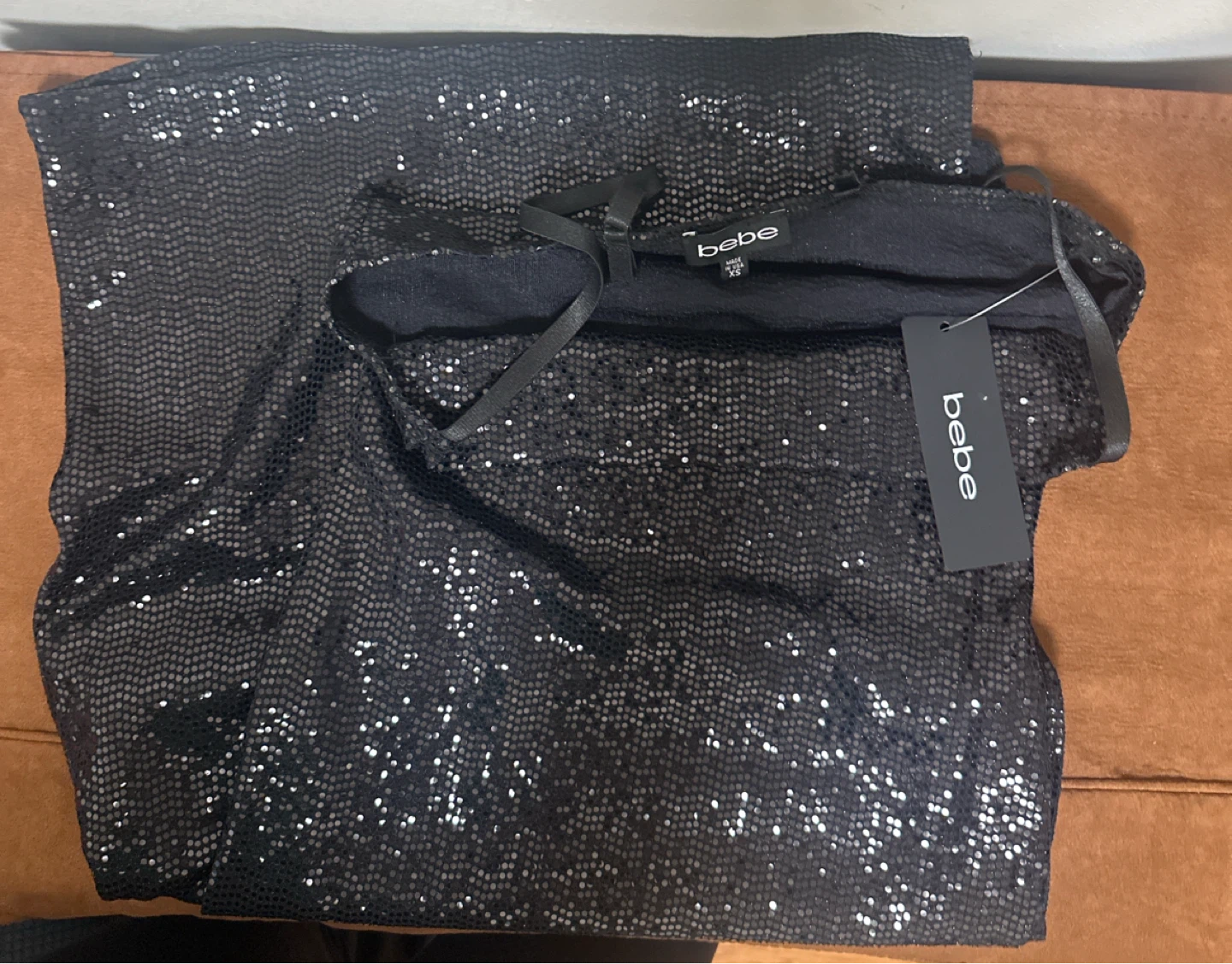 bebe Black Sequin Dress