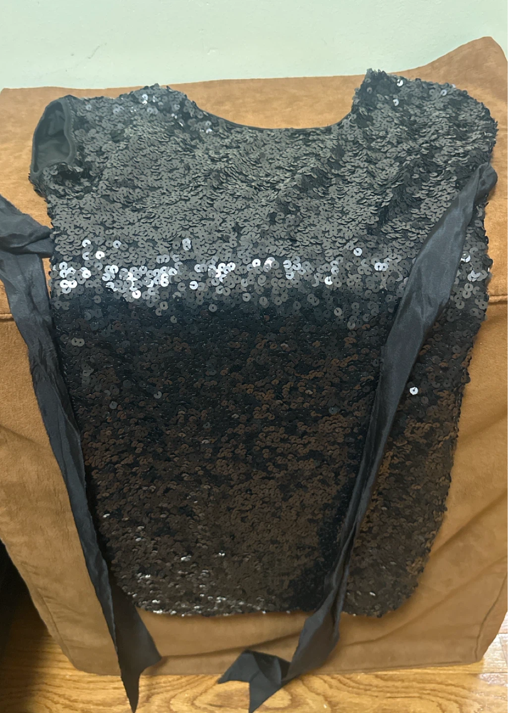 RetroZilla Black Sequin Top
