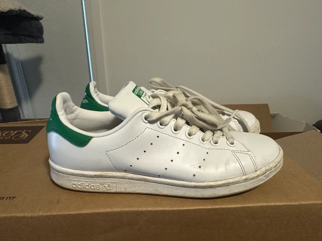 Adidas Stan Smith Sneakers - White and Green