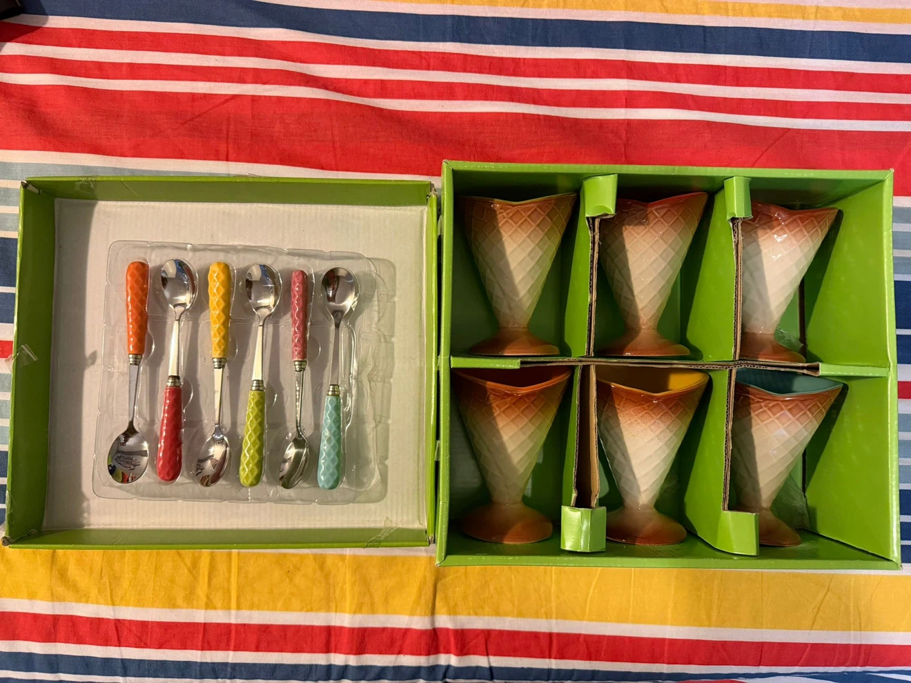 Ice Cream Dessert Cup and Spoon Set