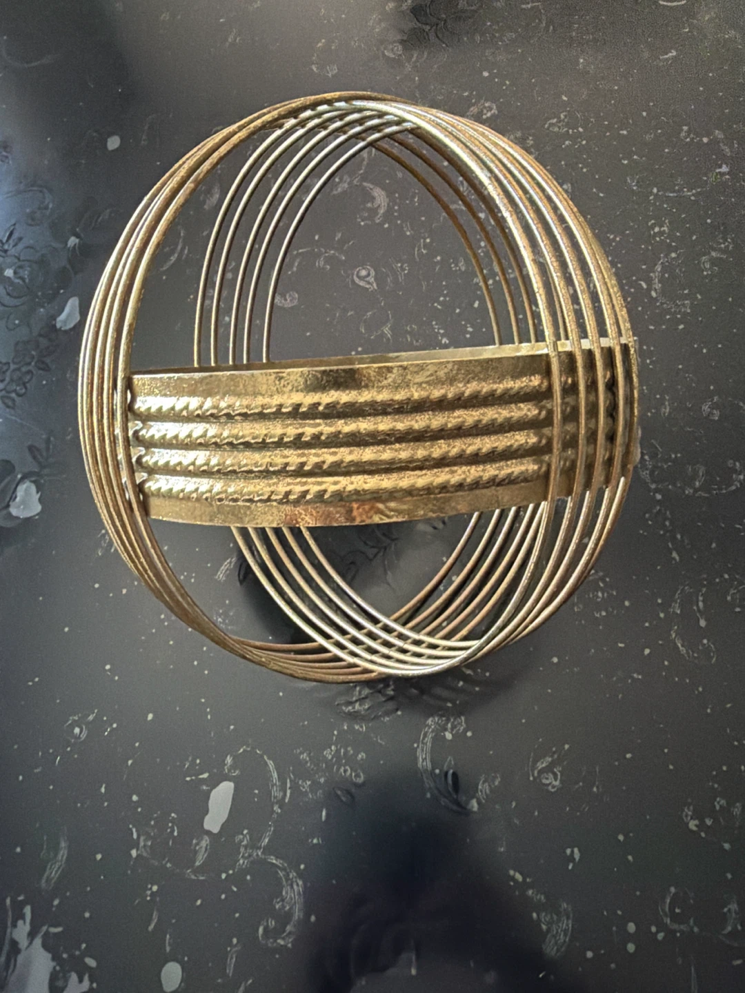 Gold Metal Spherical Home Decor Piece - photo 2