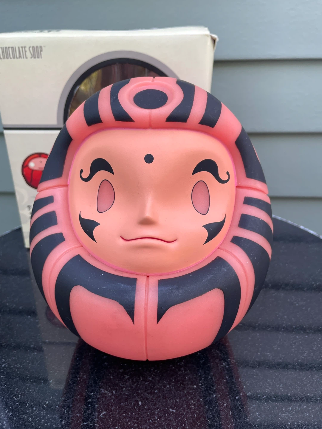 2007 Chocolate Soop DCTO Jibun Project Sakura Pink Daruma Vinyl - photo 3