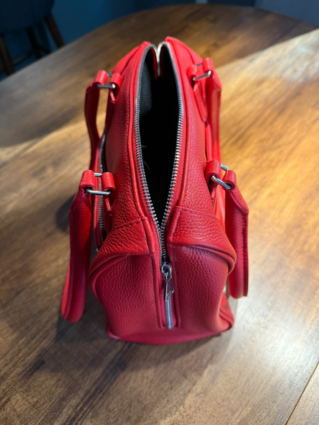 Red leather purse - photo 3