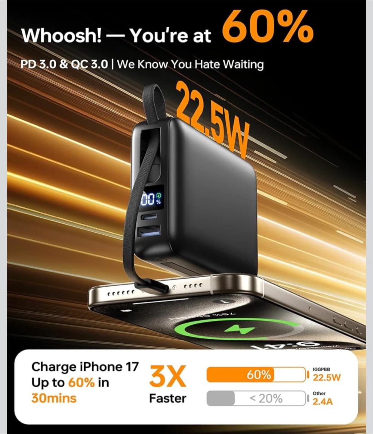 22.5W Fast Charging Power Bank - photo 2