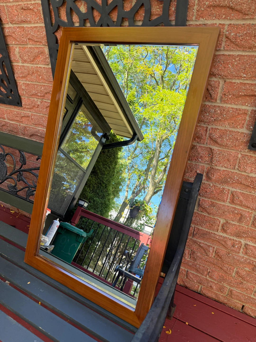 Wooden Framed Wall Mirror
