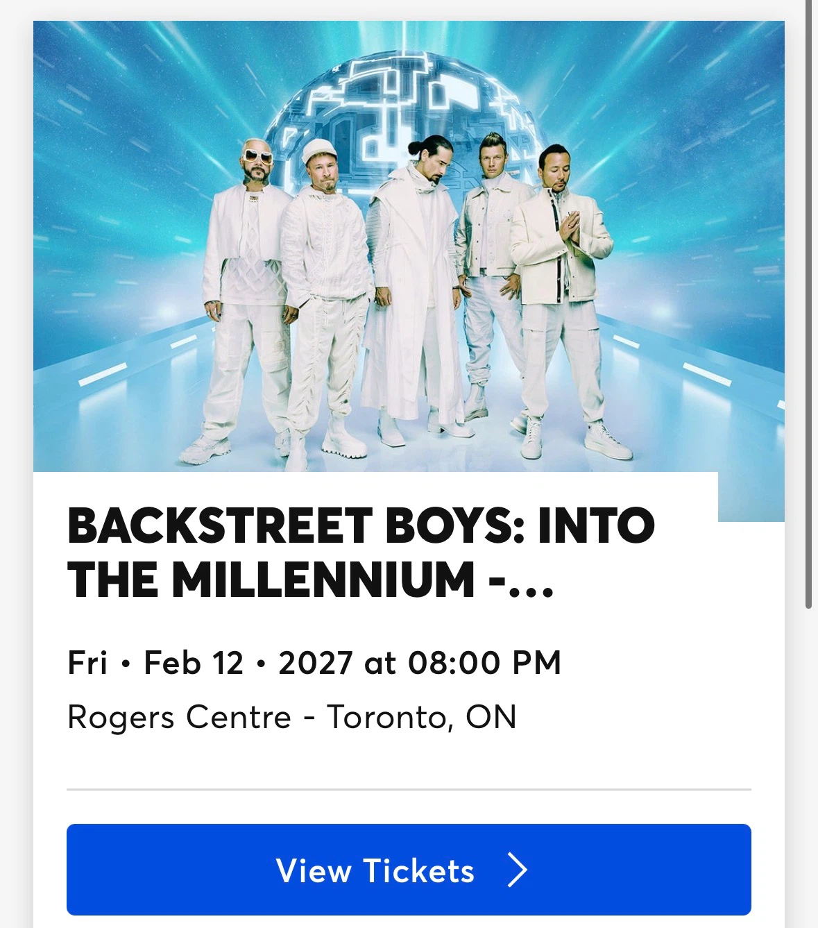 Selling backstreet boys concert - 1 ticket
