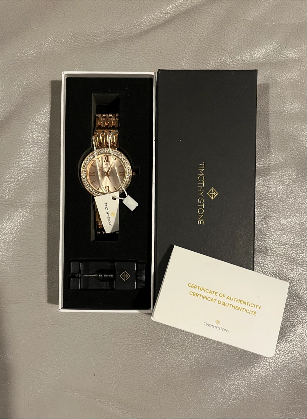 Timothy Stone Burst Rose Gold-Tone Watch