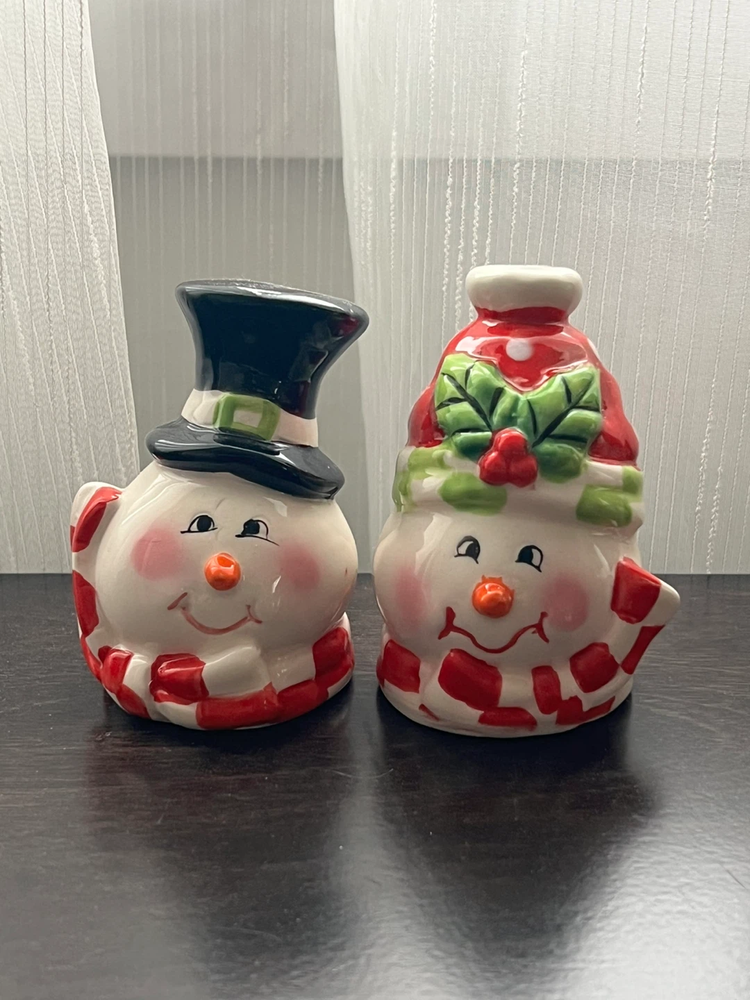 Ceramic Snowman Salt and Pepper Shakers