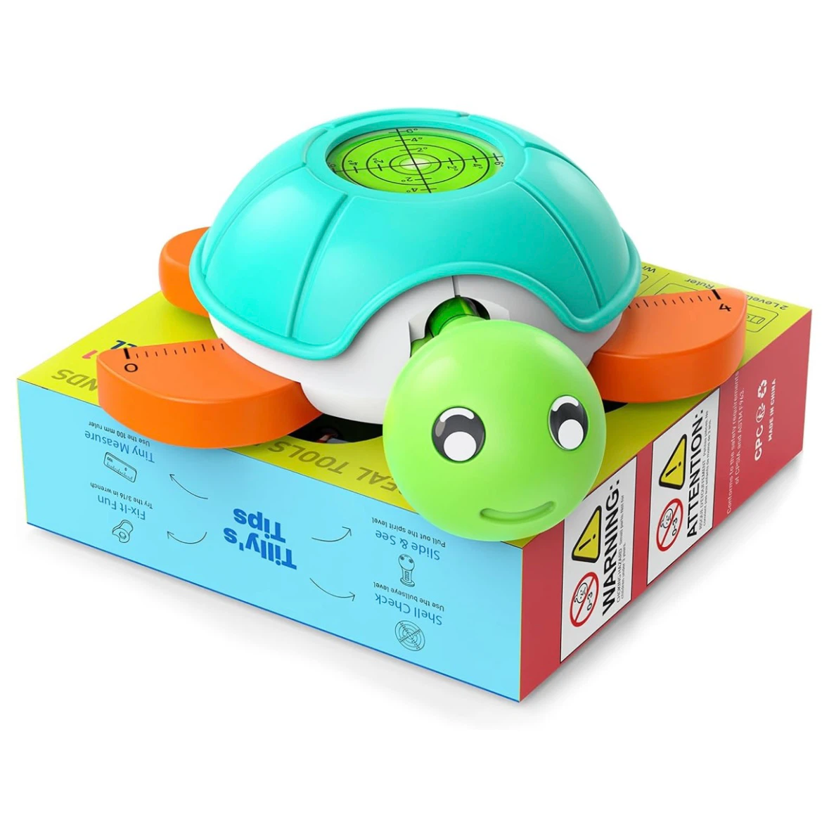 Brand New Kids 4-in-1 Turtle Spirit Level Tool