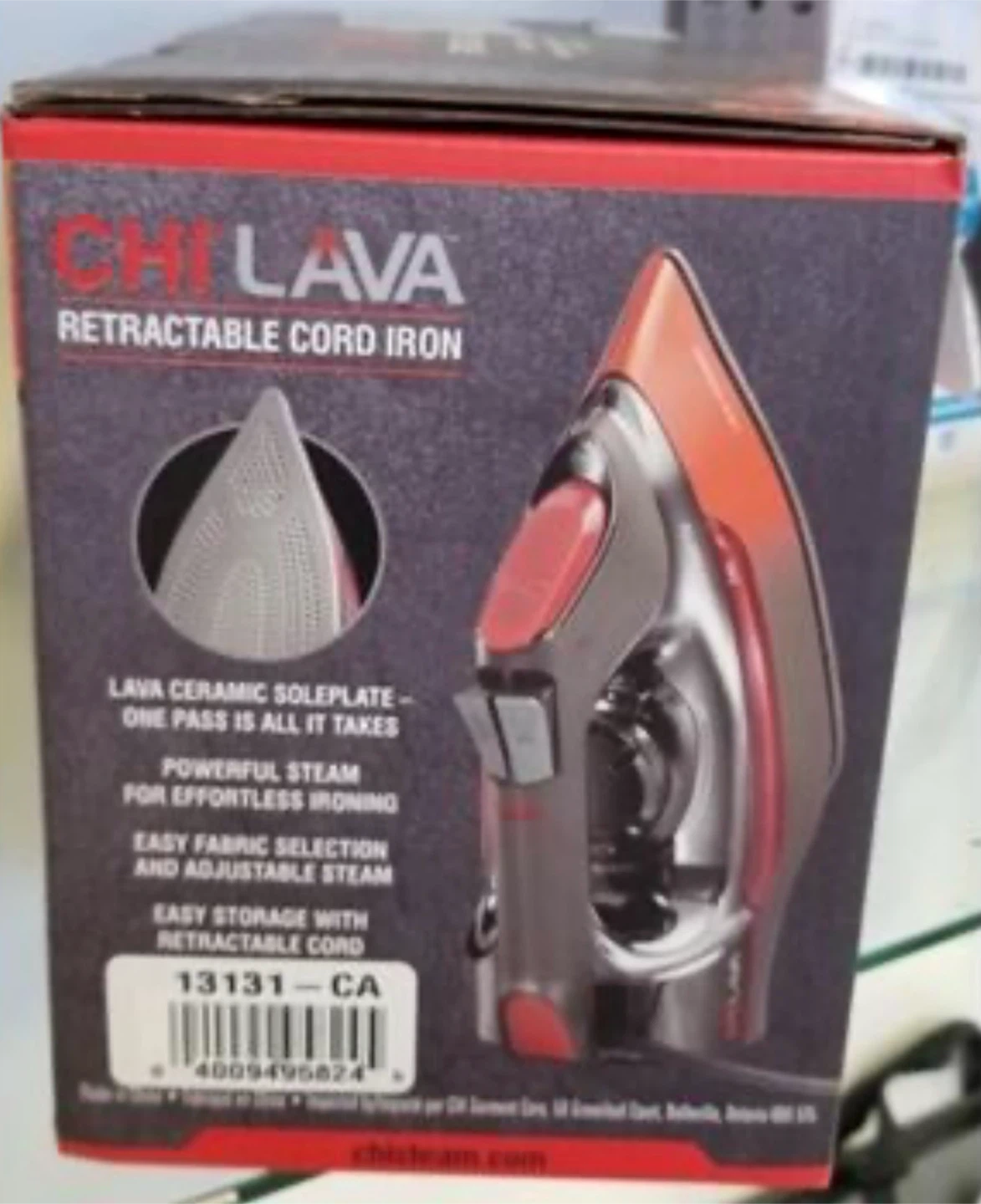 CHI Lava Retractable Cord Iron