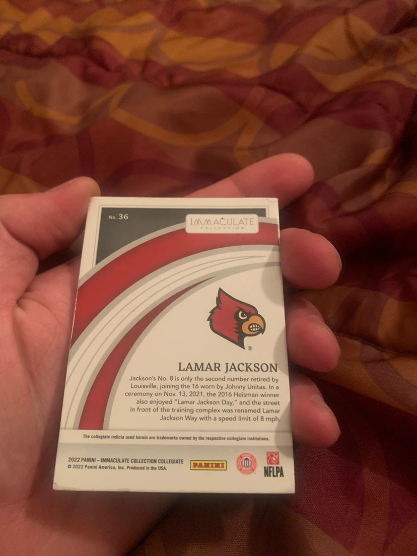 2022 Panini Immaculate Lamar Jackson Card 55/99 - photo 2