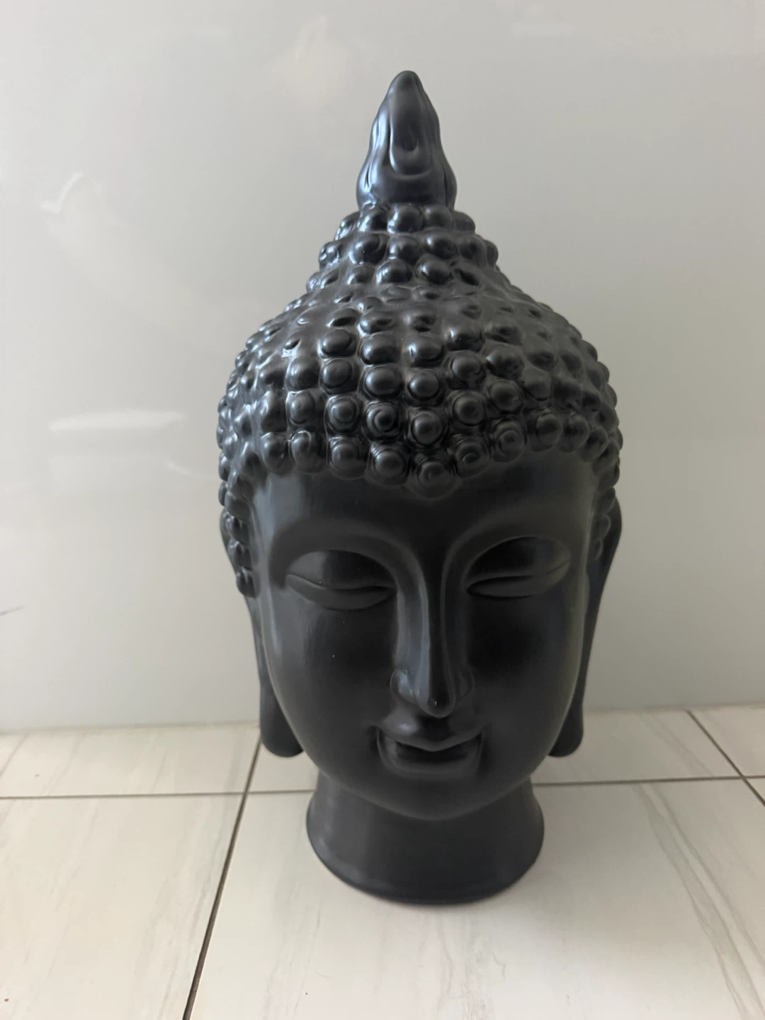 Decorative Black Buddha Head Statue