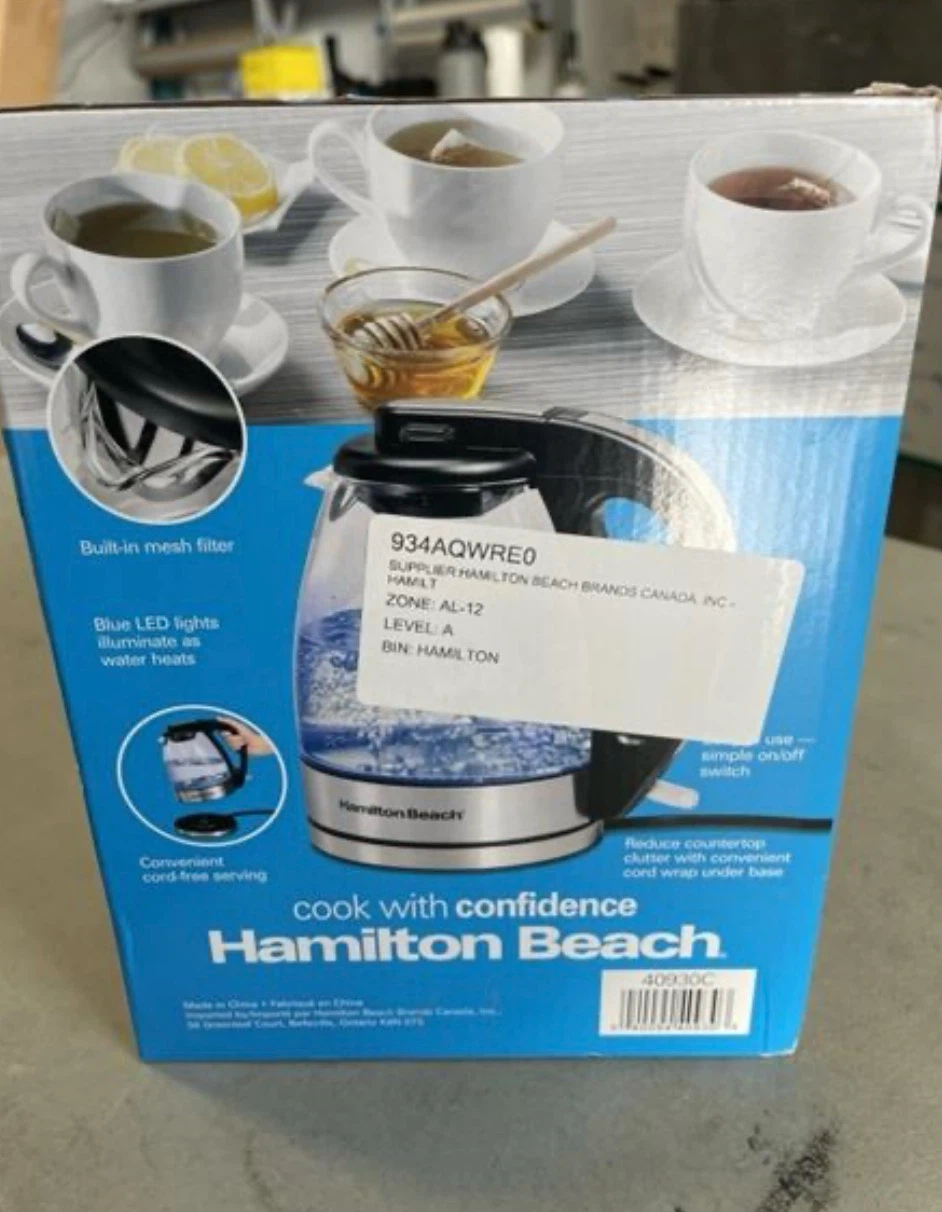 Hamilton Beach 1L Compact Glass Kettle 40930C