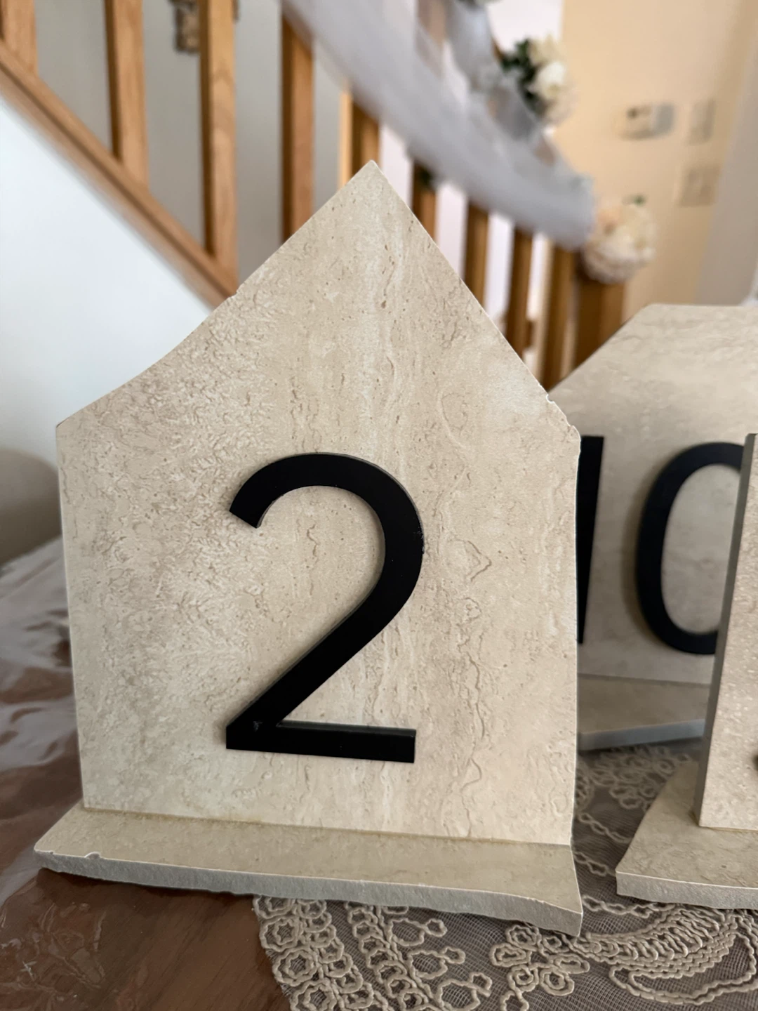 Stone Table Number Set - photo 2