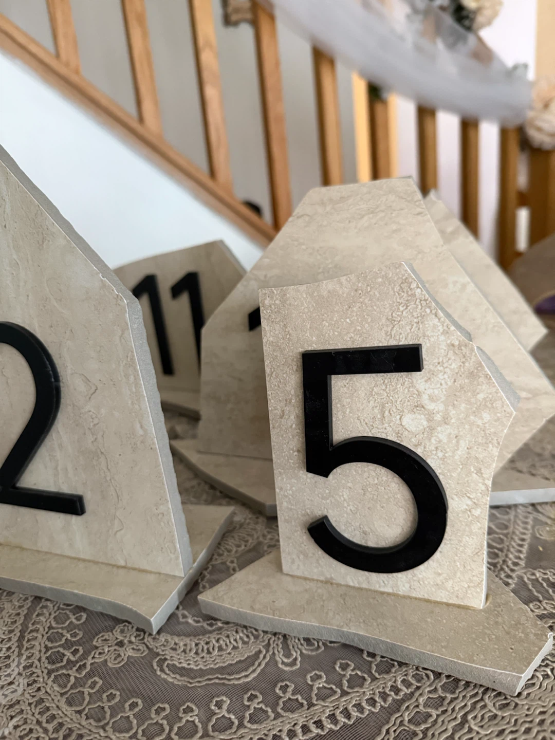 Stone Table Number Set