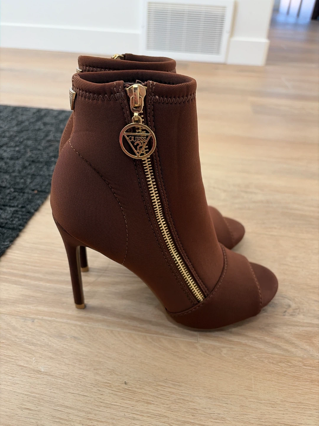Guess Brown Open-Toe Ankle Boots - photo 2
