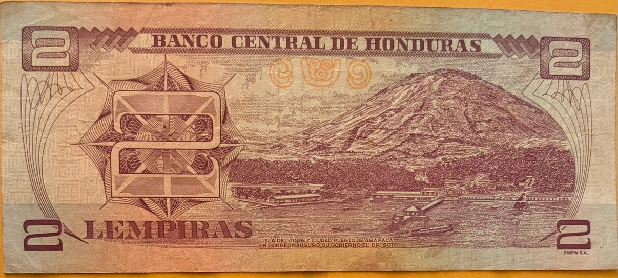 Honduras 2 Lempiras Banknote 2016 - photo 2