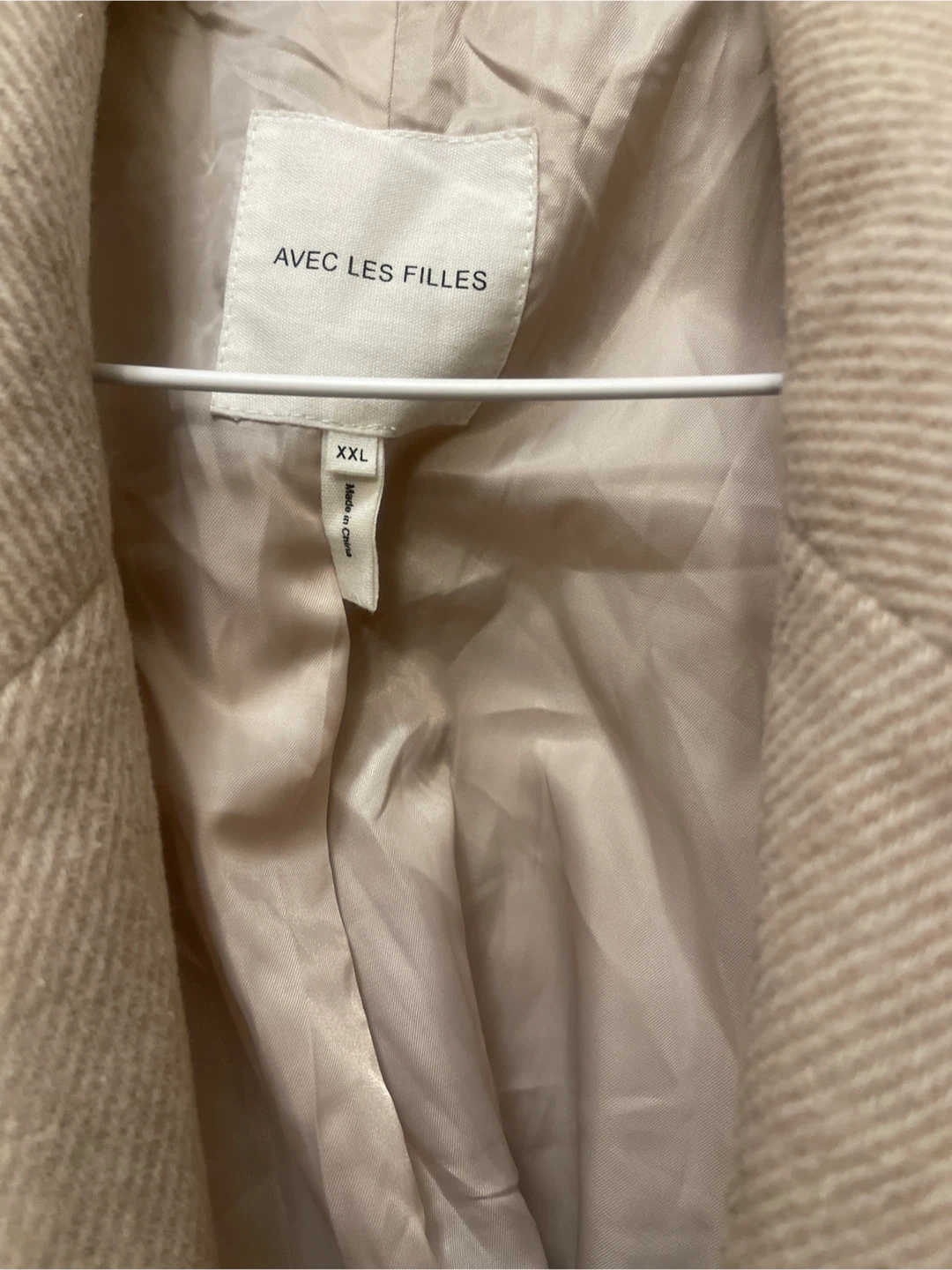 Avec Les Filles Double-Breasted Coat Beige XXL - photo 3