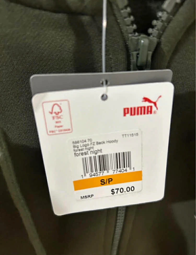 New PUMA Full-Zip Hoodie - Forest Night - photo 5