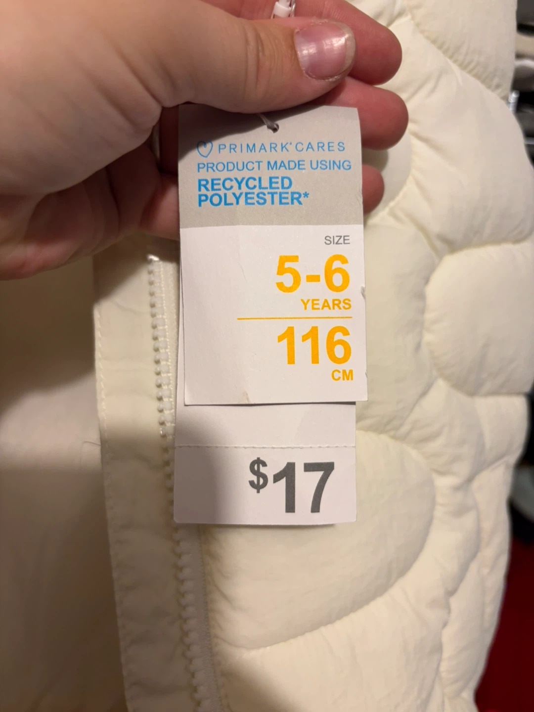 Primark Cream Quilted Vest for 5-6 y.o. girl - photo 2