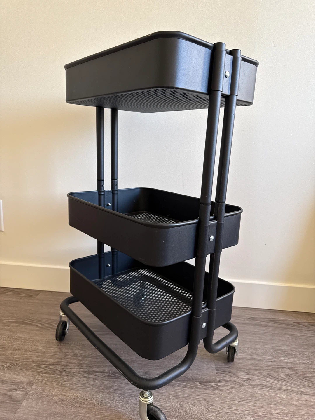 IKEA RÅSKOG utility cart in black