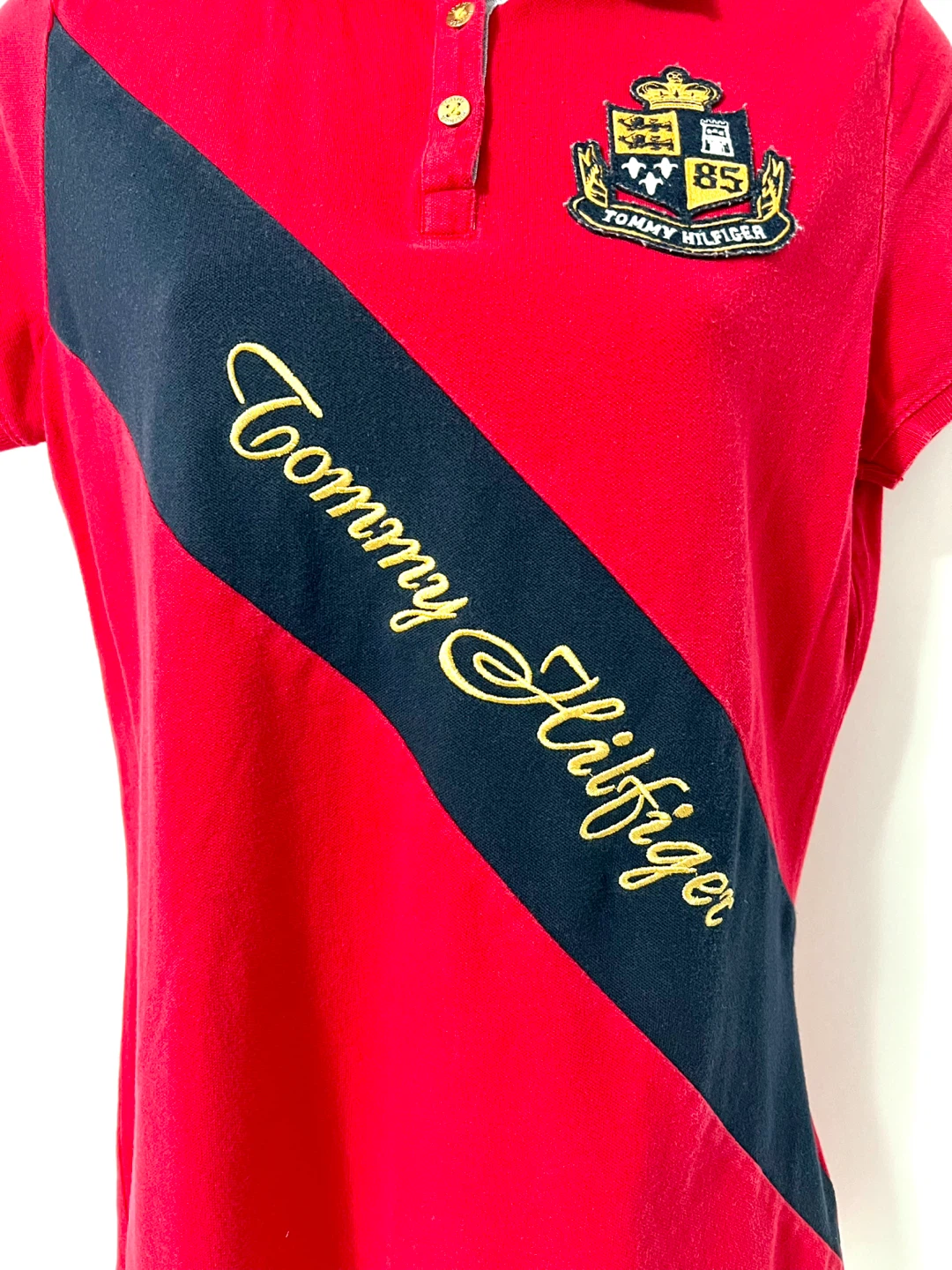 Tommy Hilfiger Women's Red Polo Shirt - Size M - photo 3