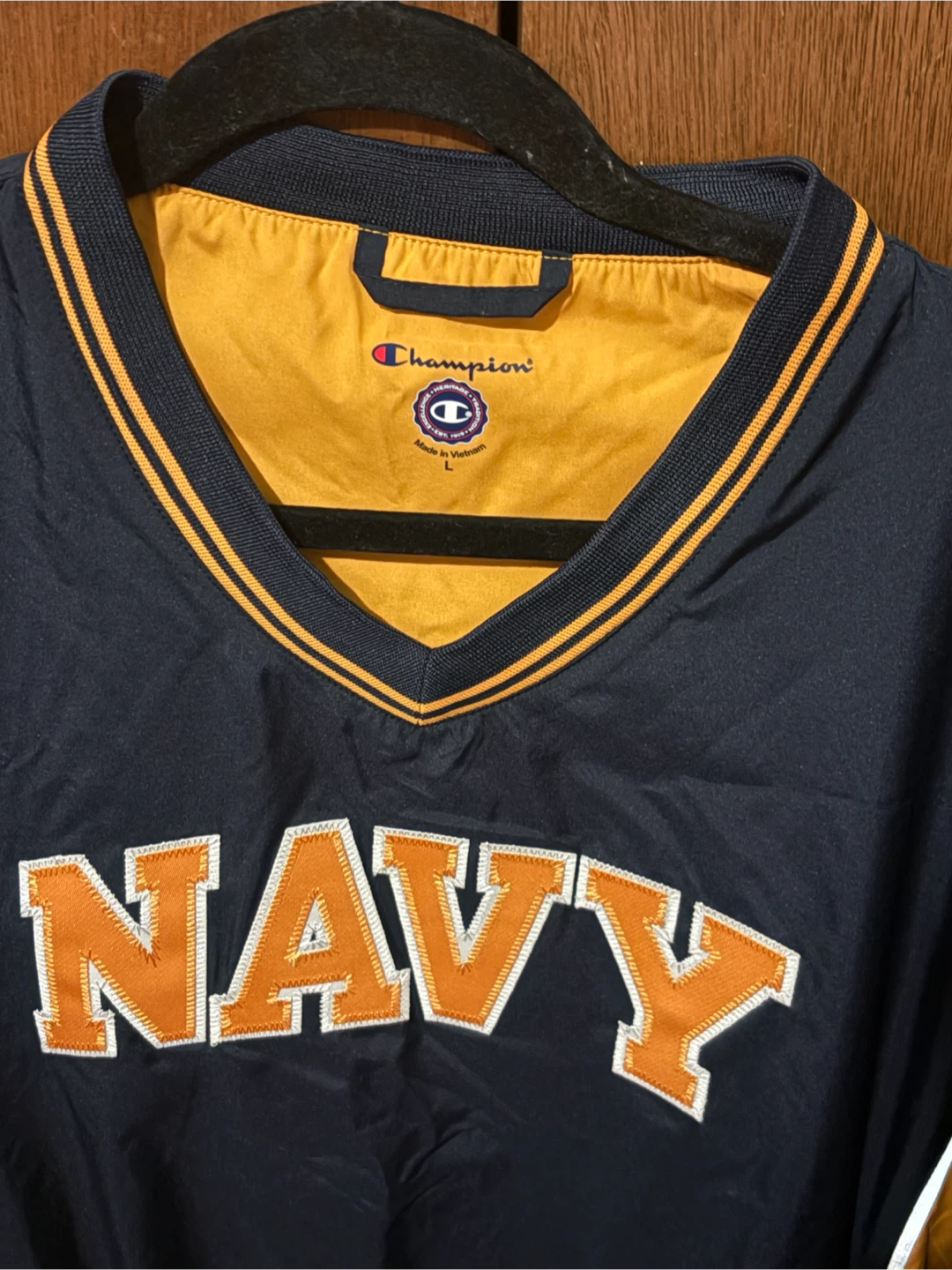 Vintage Champion Navy Pullover Windbreaker Jacket - photo 2
