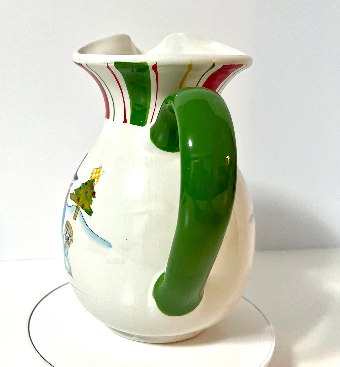 Ceramic Snowman Christmas Pitcher - photo 3