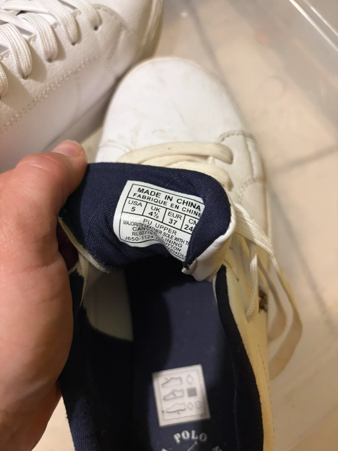 Polo Ralph Lauren White Sneakers Size 5 - photo 3