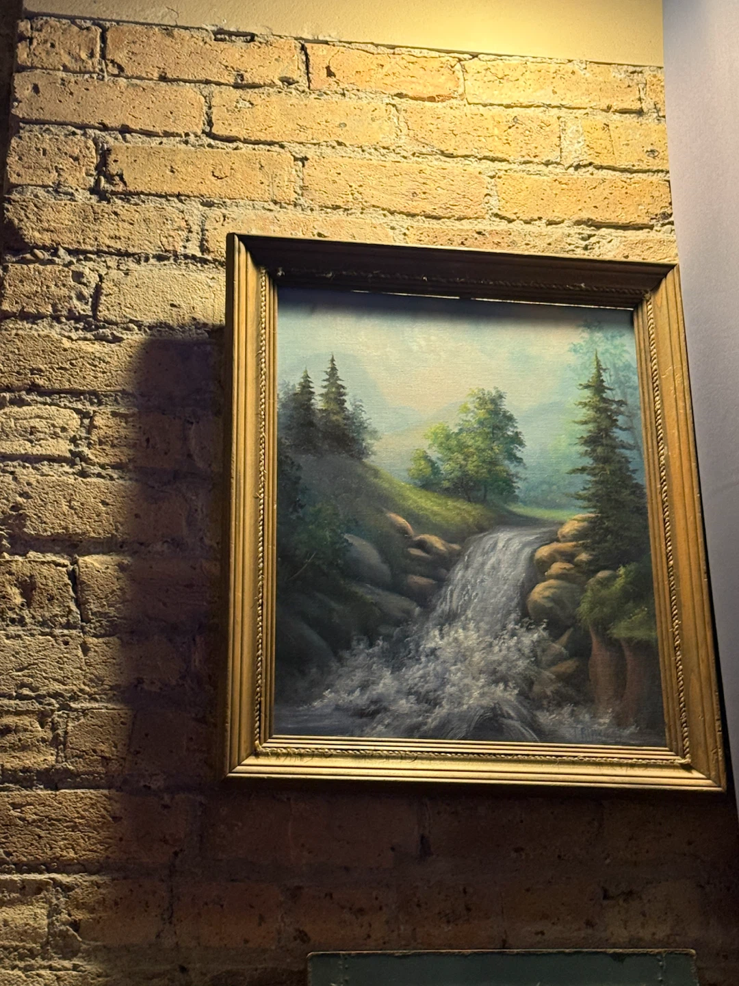 Landscape Oil Painting in Gold Frame