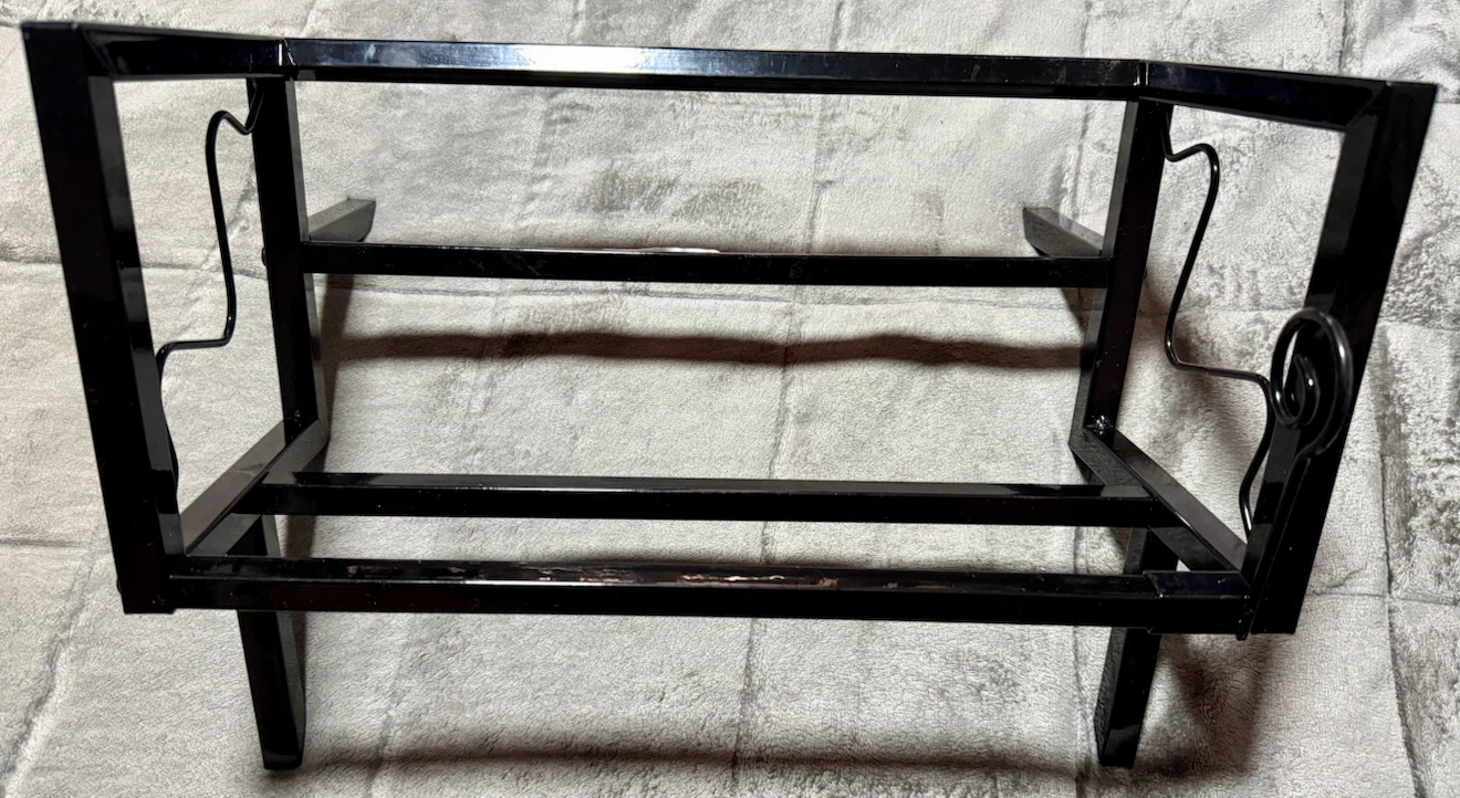 Black metal record rack - photo 4