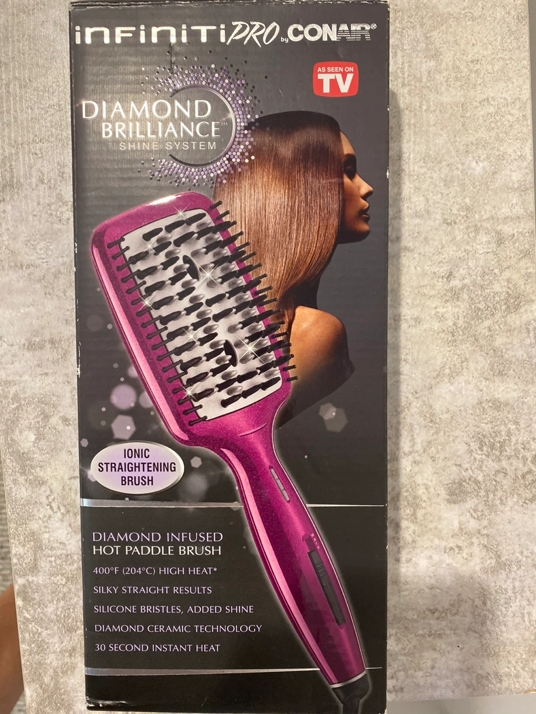 Conair InfinitiPRO Diamond Brilliance Hot Paddle Brush