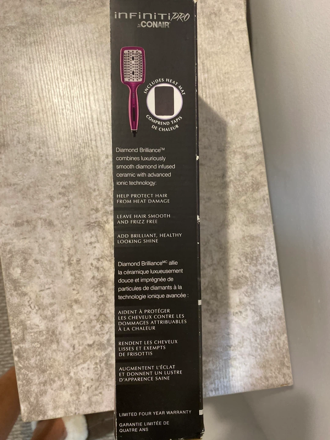Conair InfinitiPRO Diamond Brilliance Hot Paddle Brush - photo 2