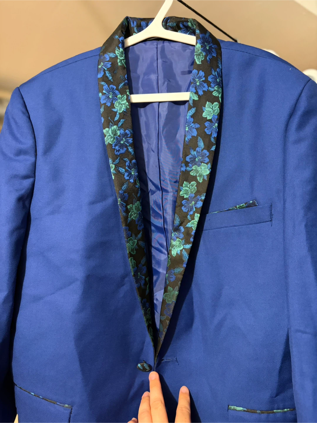 KW Kids Worldofusa Blue Floral Blazer