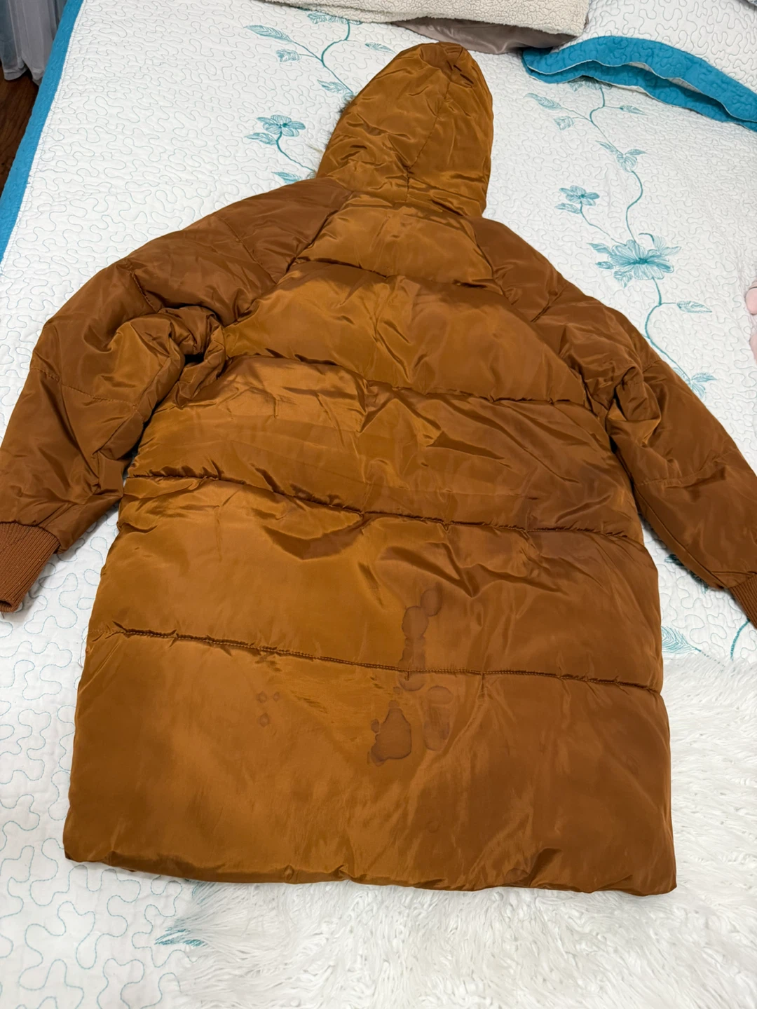 Moving Out Sale - Brown Puffer Coat with Faux Fur Hood - photo 2