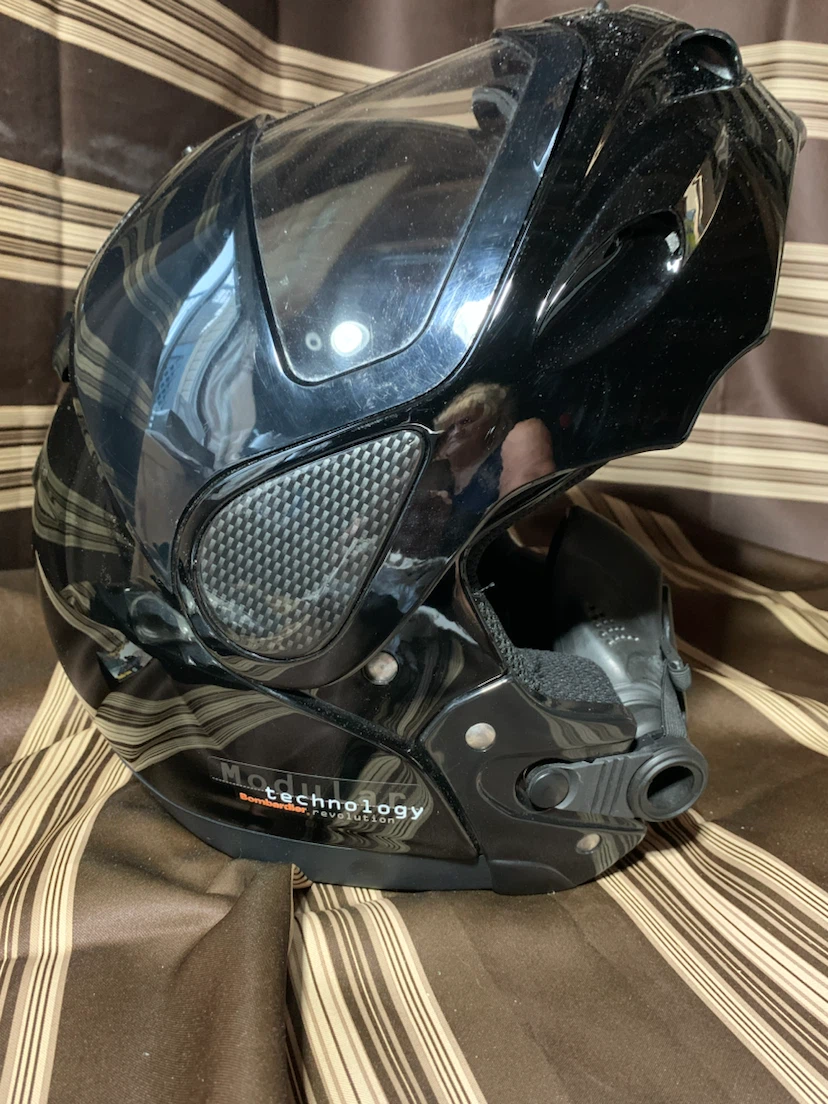 Bombardier Modular Snowmobile Helmet - Black - Small - photo 3