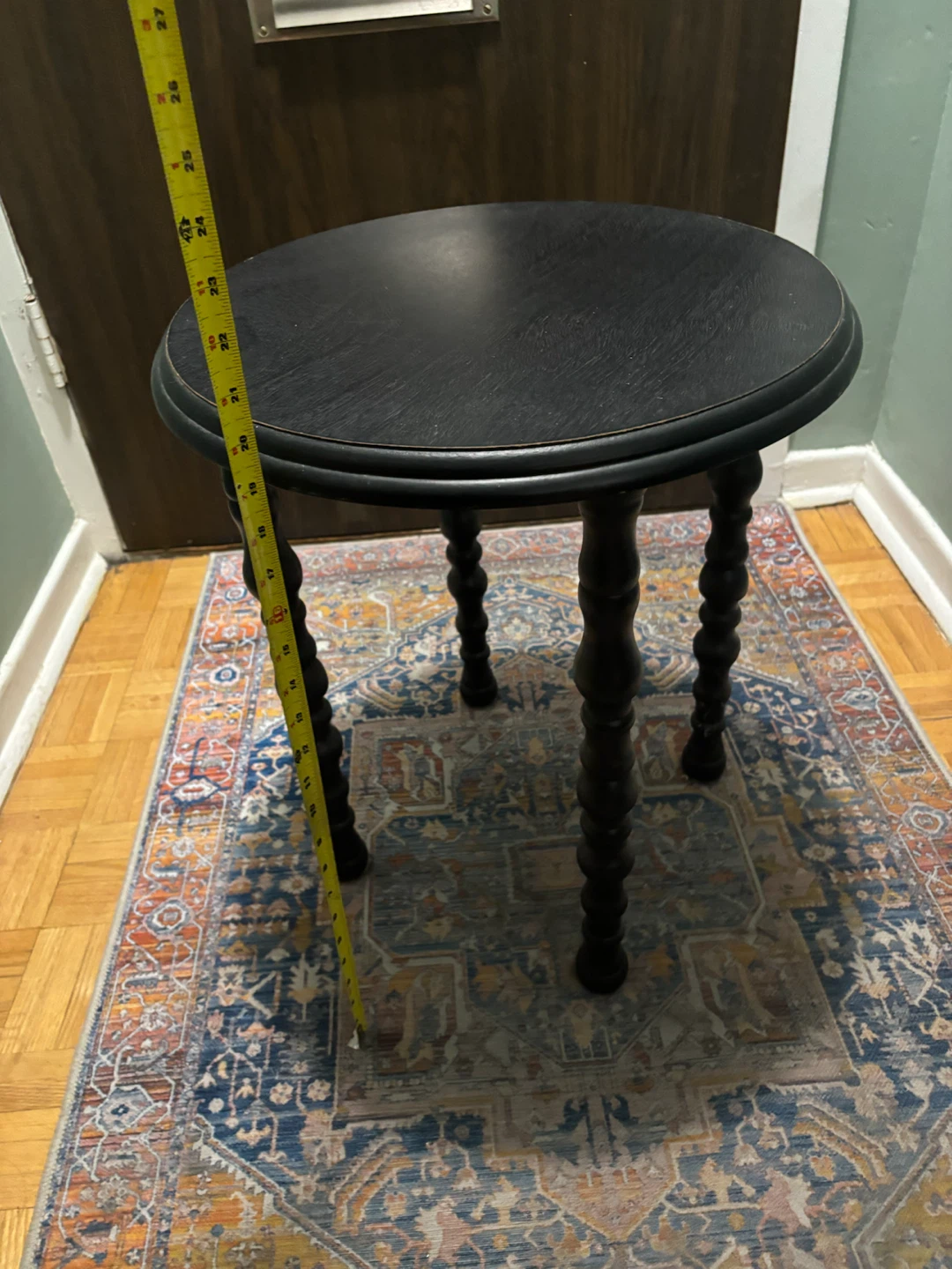 Black Round Side Table