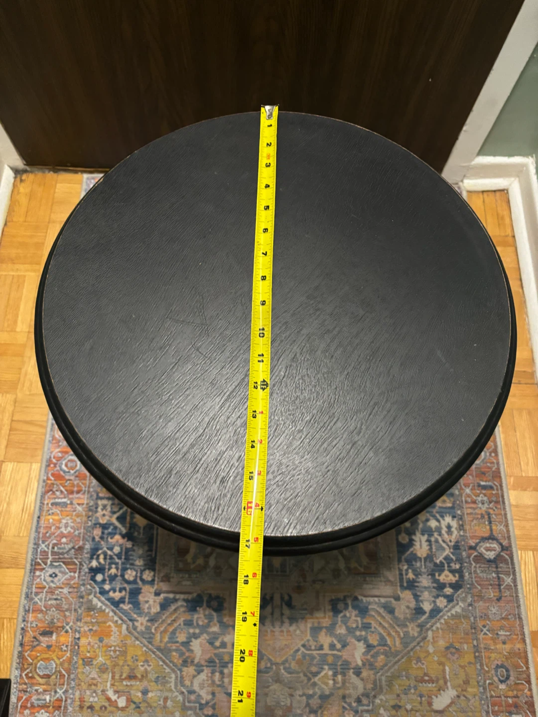 Black Round Side Table - photo 2