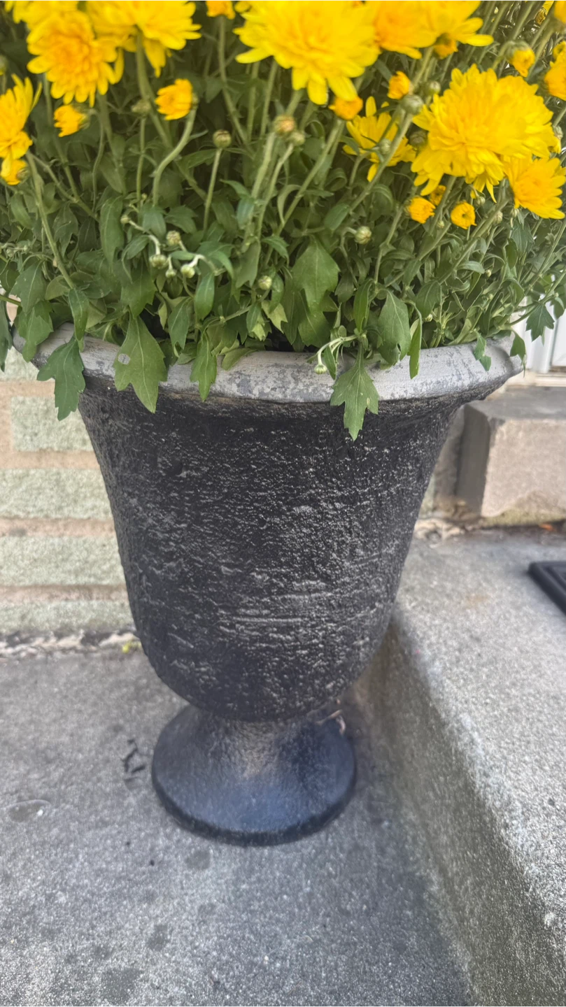 Black Planter flower not included - photo 2